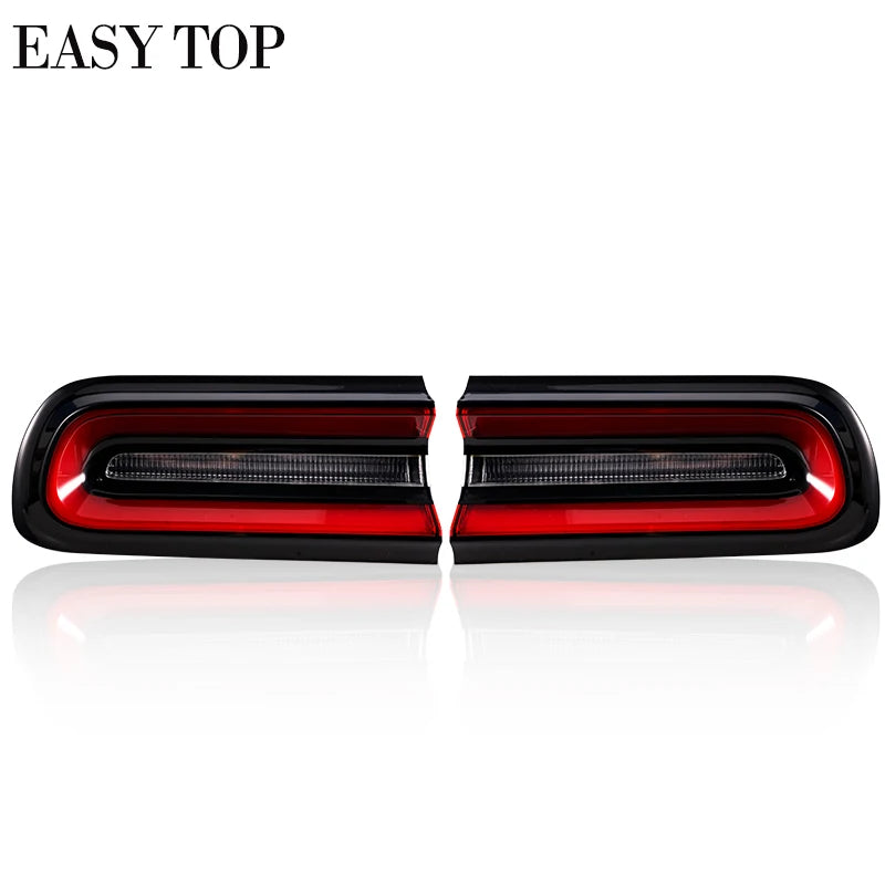 Feu arrière LED complet version US pour Dodge Challenger 2015-2023 – Droit ou gauche, lentille fumée