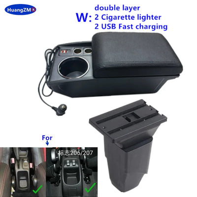Accoudoir Central Peugeot 206 207 CC Boîte de Rangement