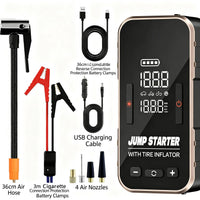 Booster de Batterie Voiture 600 A 10 000 mAh avec Compresseur 23 L/min
