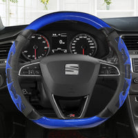 Couvre Volant Seat Leon FR, Ibiza, Arona, Ateca, Tarraco en Cuir Microfibre et Carbone 38 cm