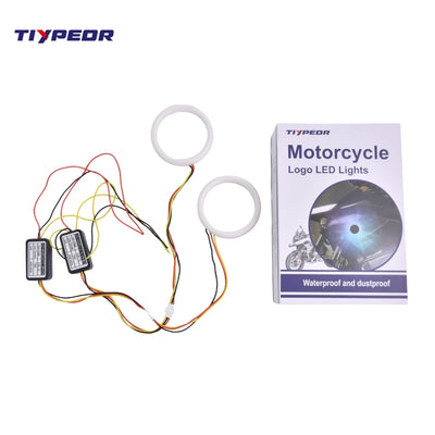 Anneau LED Angel Eyes 70mm Logo BMW Blanc Jaune