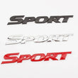 Emblème SPORT Métal 3D Toyota Arrière Coffre Autocollant Noir Rouge ou Argent