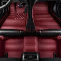 Tapis de Sol Cuir PU Rayé 5D Sur Mesure Volvo XC40 V60 V90 2016-2023 5 Places ou 1 Pièce
