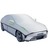 Demi-Housse Voiture Matelassée Argentée Berline SUV Monospace