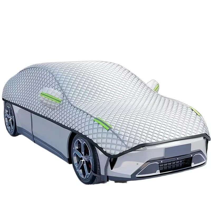 Demi-Housse Voiture Matelassée Argentée Berline SUV Monospace