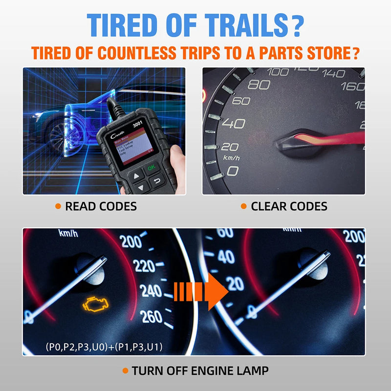 OBD2-Scanner LAUNCH Creader CR3001 Farbdisplay
