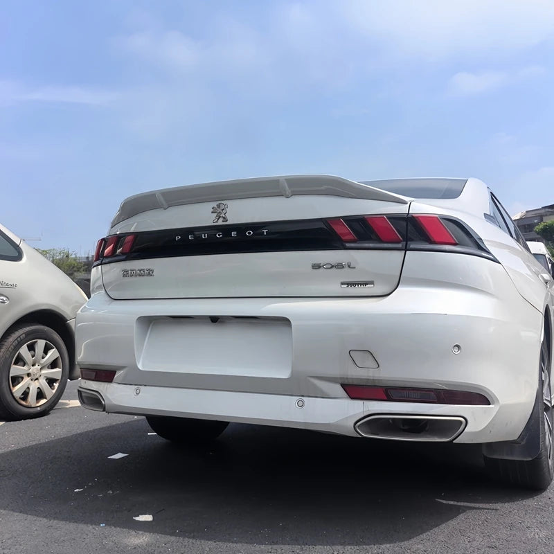 Becquet Peugeot 508 et 508L 2019-2025, Lèvre de Coffre ABS Noir, Blanc, Rouge, Aspect Carbone ou à Peindre