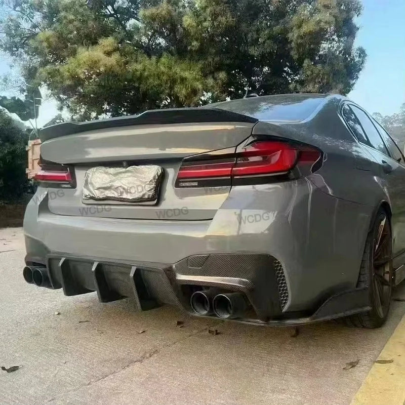 Kit Carrosserie Carbone BMW Série 5 G30 et M5 F90 LCI 2020-2023 : Splitter de Pare-Chocs, Diffuseur, Spoiler, Jupes