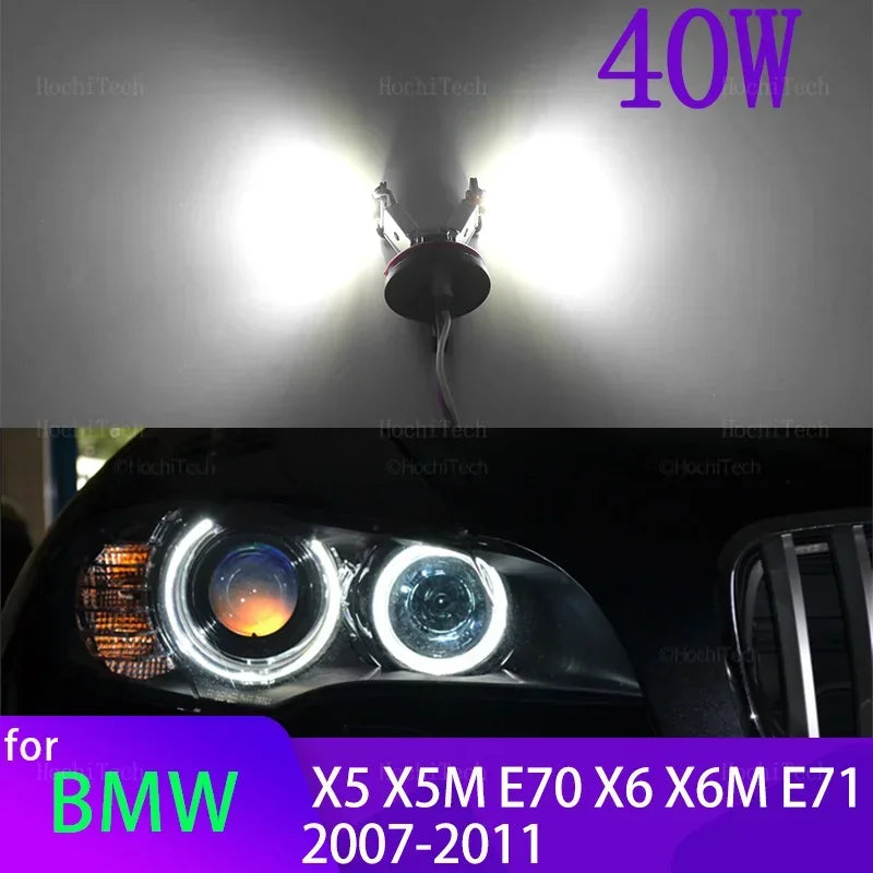 Ampoules LED Angel Eyes H8 40W BMW X5 X6 E70 E71