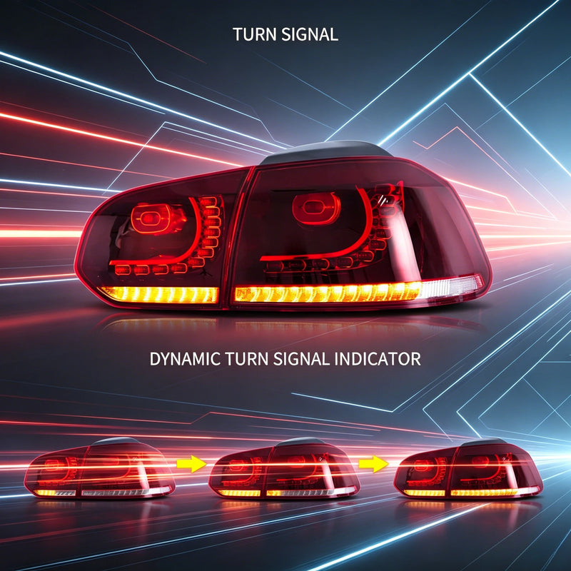 Feux Arrière LED Volkswagen Golf 6 GTI R 2008-2012 — vue de profil