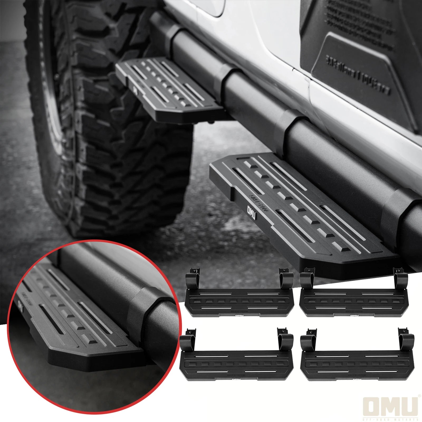 Marchepieds Aluminium Jeep Wrangler JL 4 Portes 2018-2025