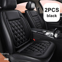 Coussin Chauffant Voiture 12V Lot de 2 Simili Cuir Matelassé