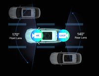 Dashcam 4K Écran CarPlay Sans Fil 11,26 ou 10,26 Pouces Double Caméra