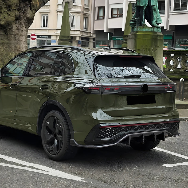 Diffuseur de Pare-Chocs Arrière Volkswagen Tiguan MK3 R-Line 2024-2025 Noir Brillant ou Aspect Carbone