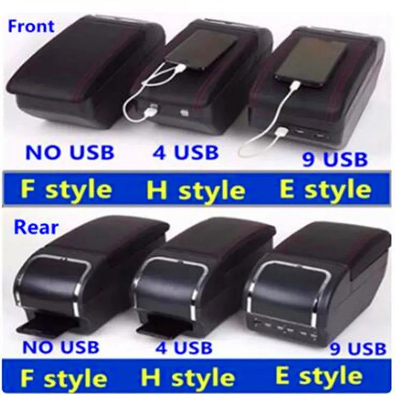 Accoudoir Central Citroën C3 C4 Coulissant 4 ou 9 USB Double Rangement