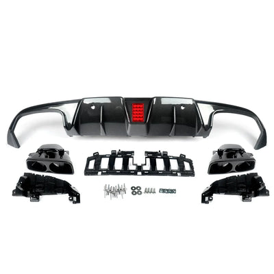 Diffuseur Carbone et Embouts Noirs Mercedes C205 Coupé