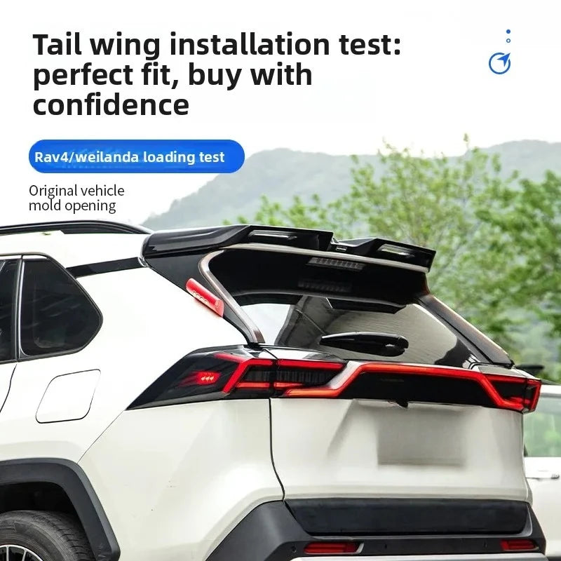 Becquet de Toit Toyota RAV4 2020-2025 Style MC Sport en ABS Noir Brillant, Blanc Nacré ou Aspect Carbone
