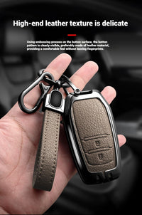 Étui de Protection Clé Toyota C-HR RAV4 Corolla Prius Camry Alliage de Zinc et Cuir