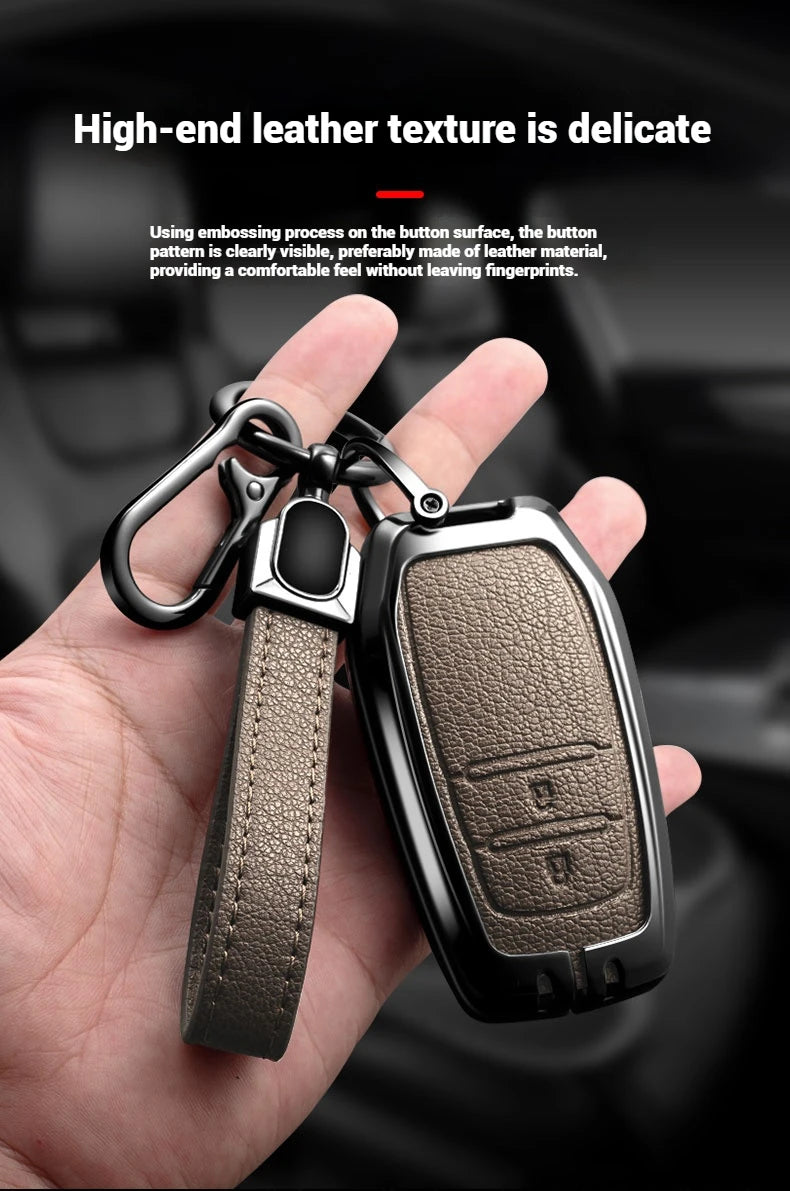 Étui de Protection Clé Toyota C-HR RAV4 Corolla Prius Camry Alliage de Zinc et Cuir