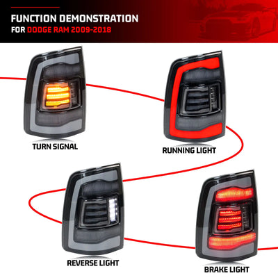 Feux Arrière LED Dodge Ram 1500 2500 3500 2009-2018
