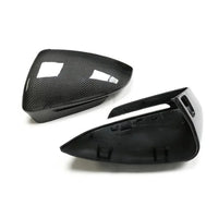 Coques de Rétroviseur en Carbone Volkswagen ID.4 ID.5 Skoda Enyaq Audi Q4 e-tron 2021-2024 avec Trou d'Angle Mort