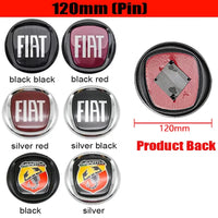 Emblème Logo Fiat 500 Panda Tipo Abarth Strada 600 500L Mobi en ABS 75 85 95 100 120 mm Avant et Arrière