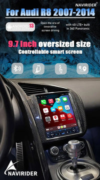 Autoradio Android Écran Vertical 9,7 Pouces Audi R8 2007-2015 CarPlay GPS DSP