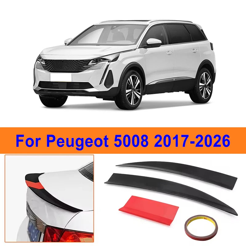 Becquet de Coffre Réglable 115-125 cm Peugeot 5008 2017-2026 en 3 Parties, Trois Finitions