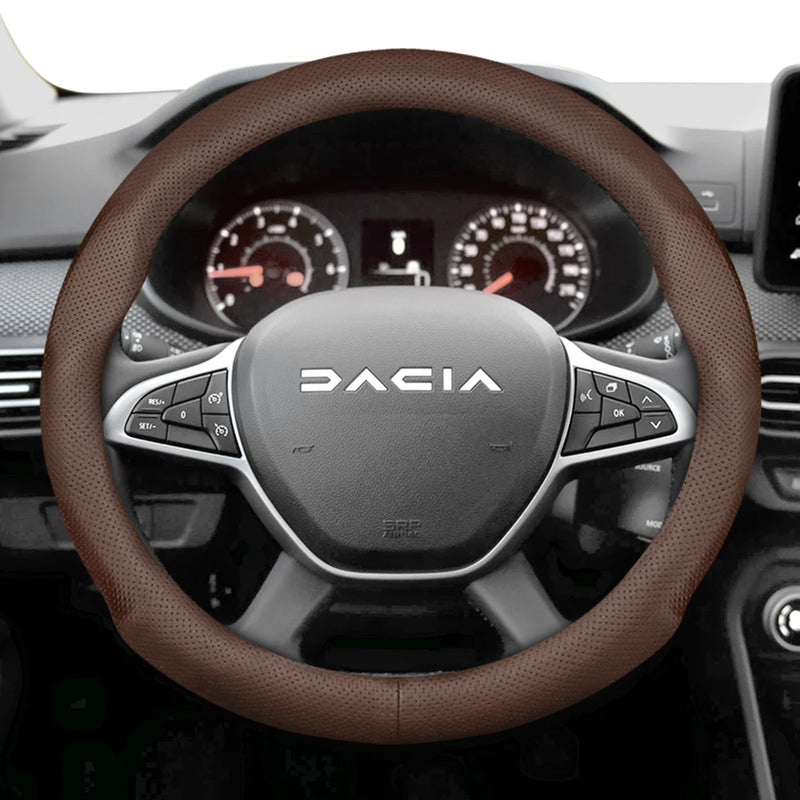 Housse de Volant en Cuir Respirant Ultra-Mince Dacia Sandero Stepway Duster Jogger Bigster Spring Logan