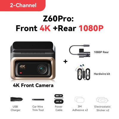 Dashcam DDPAI Z60 Pro 4K 3 Canaux GPS