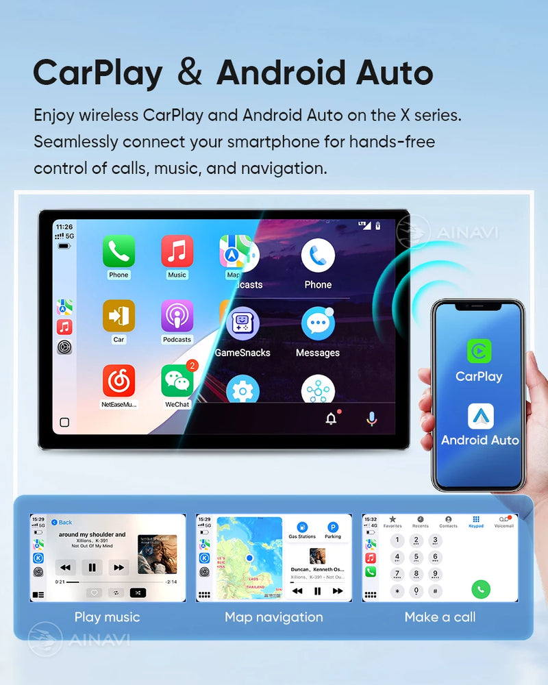Autoradio Ainavi Android 13 Écran 13,1 Pouces Toyota RAV4 XA50 2019-2025 CarPlay Sans Fil 2K