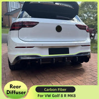 Diffuseur de Pare-Chocs Arrière en Carbone Volkswagen Golf 8 R MK8 2021-2023