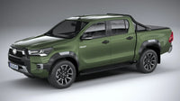 Élargisseurs d'Ailes Toyota Hilux Revo 4x4 2016-2021 Noir à Touches Rouges, Jeu de 4 Pièces
