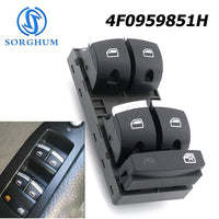 Bouton Lève-Vitre Chromé Audi A6 C6 RS6 Q7 4F0959851H — vue d'ensemble