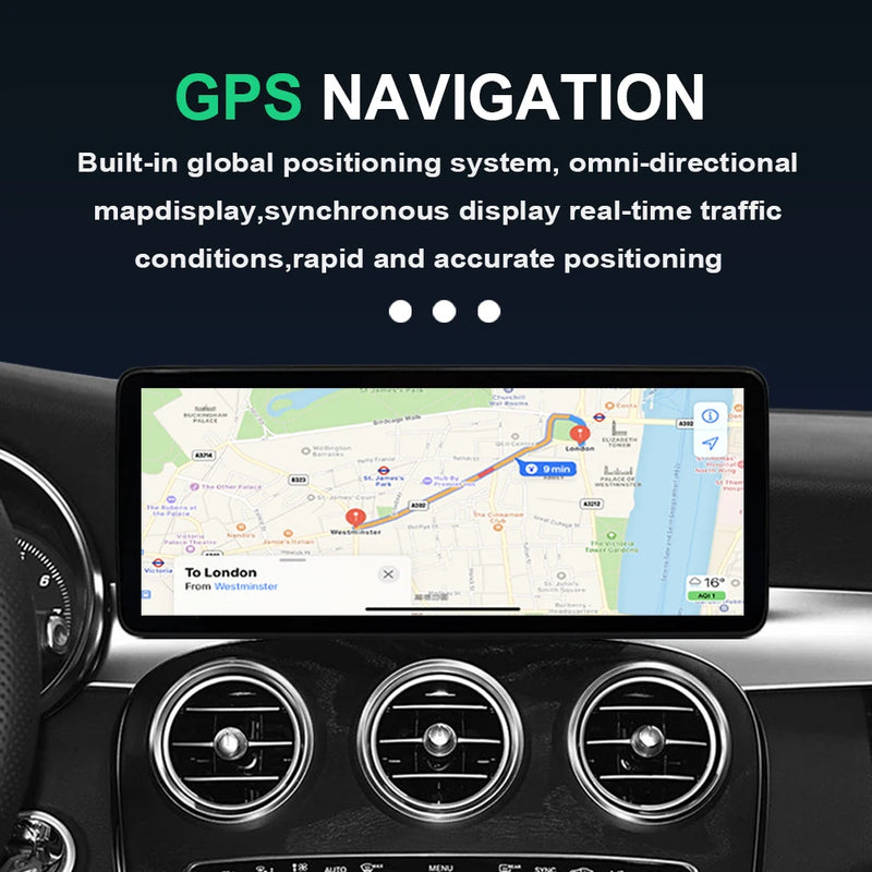 Autoradio Android 16 Mercedes ML GL GLE GLS W166 X166 2012-2019 Écran 12,3 pouces CarPlay NTG
