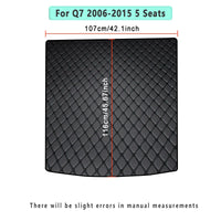Tapis de Coffre Audi Q7 2006-2025 Cuir Artificiel