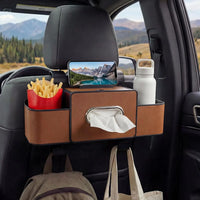 4-in-1-Rücksitz-Organizer fürs Auto mit Taschentuchhalter, Becherhalter und Haken