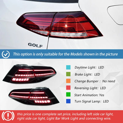 Feux Arrière LED Volkswagen Golf 7 7.5 2013-2021