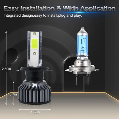 Ampoules LED 72W 16000 lm H4 H7 Voiture