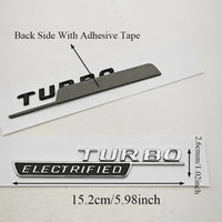 Emblèmes Turbo Electrified Mercedes AMG C63 W206, Lot de 2, Noir Brillant ou Chrome, 15,2 cm