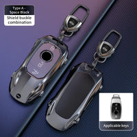 Coque de Protection Clé Mercedes Classe A B C E S W204 W205 W210 W212 W213 W176 W463 GLC GLB GLE AMG Alliage de Zinc Style Supercar