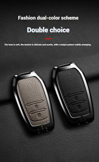 Étui de Protection Clé Toyota C-HR RAV4 Corolla Prius Camry Alliage de Zinc et Cuir