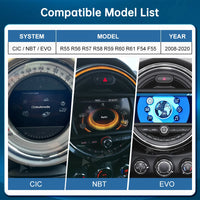 Boîtier CarPlay Android Auto Sans Fil MINI R56 F56 — vue d'ensemble