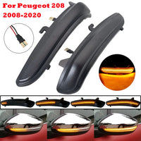 Clignotants LED de Miroir Latéral Dynamiques Séquentiels Peugeot 208 2008 Citroën C3 C4 Lot de 2