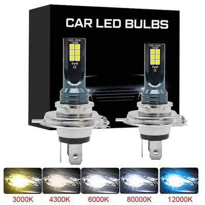 Ampoules LED 80W 12000 lm H4 H7 Voiture