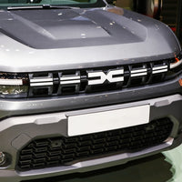 Logo Dacia Blanc 3D en ABS pour Calandre Avant, Emblème Nouveau Logo Duster, Sandero, Stepway, Jogger et Spring