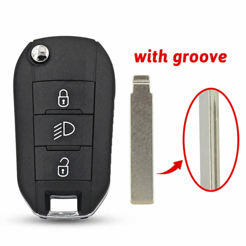 Coque de Clé Peugeot Expert Partner 308 508 Citroën C3 C4 Berlingo à Rabat 2 ou 3 Touches