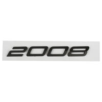 Logo Peugeot 2008, 3008, 4008 et 5008 en ABS 3D, Emblème Chiffres de Coffre 2023-2025, Noir Brillant, Gris Foncé ou Chrome