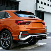 Diffuseur Arrière Style Maxton 3 Pièces Audi Q3 Sportback S-Line F3 2019-2025 Noir Brillant