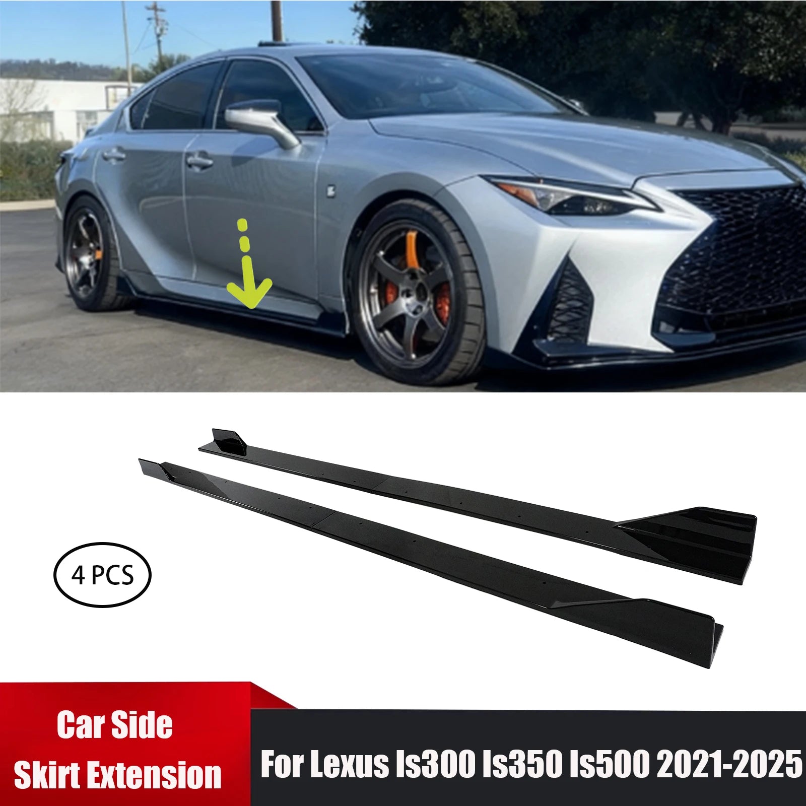 Extensions de Bas de Caisse Lexus IS300 IS350 IS500 2021-2025 Paire